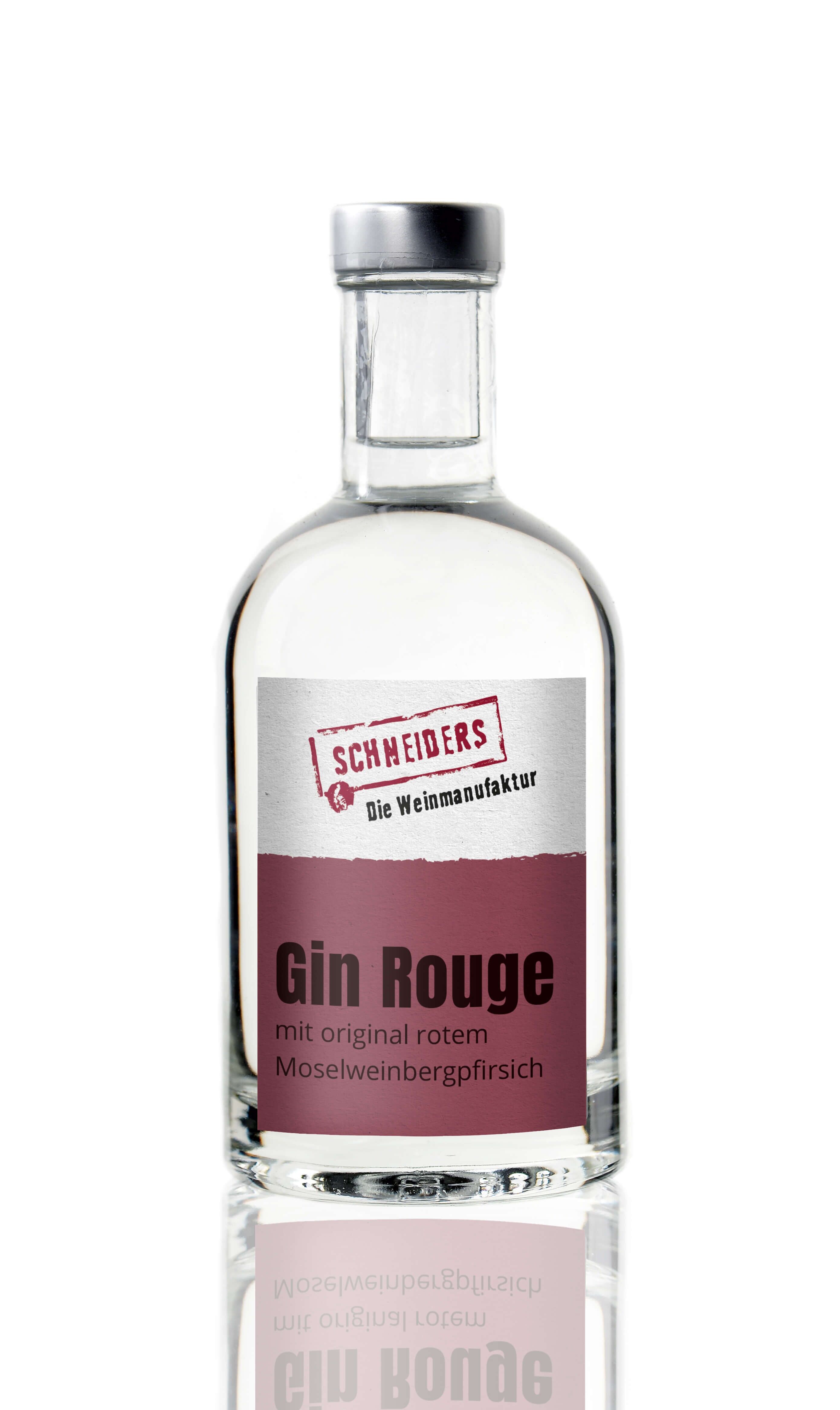 Gin Rouge con originale pesca rossa di vigna della Mosella