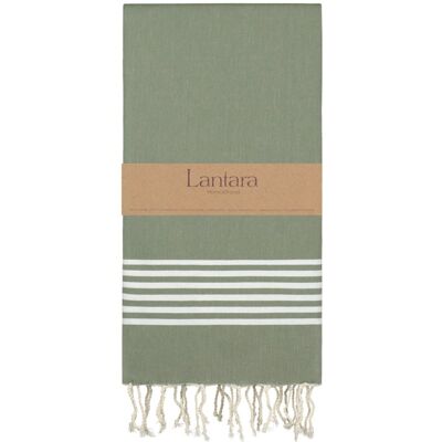 Serviette Hammam Fouta Provence - Vert Olive - 100x200cm