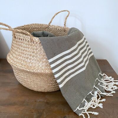 Asciugamano Hammam Fouta Provence - Verde Muschio - 100x200cm