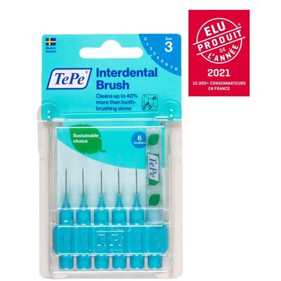 TePe Original Eco-responsible Interdental Brushes x6 blue 0.6mm ISO 3