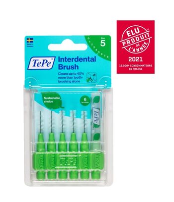 TePe Brossettes Interdentaires Originales éco-responsables x6 vert 0.8mm ISO 5 1