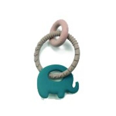 Silicone teething toy elephant/fish assorted