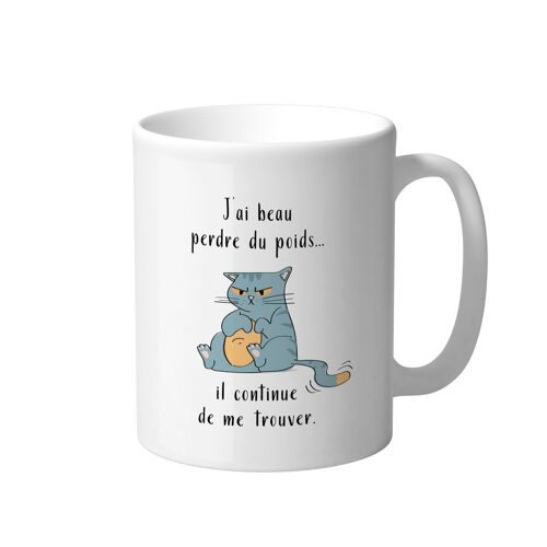 Mug - Chat 'J'ai beau perdre du poids...'