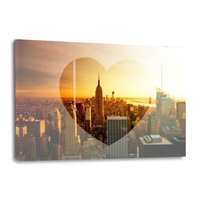 Amour New York - Skyline du coucher du soleil