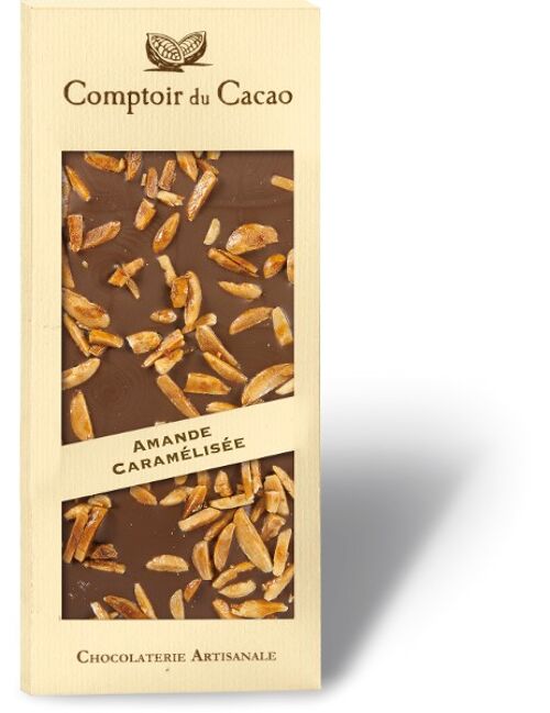 Tablette Amande caramélisée lait 90g