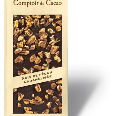 Tablette Noix de Pécan caramélisée noir 90g