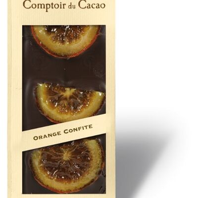 Dark candied orange bar 90g