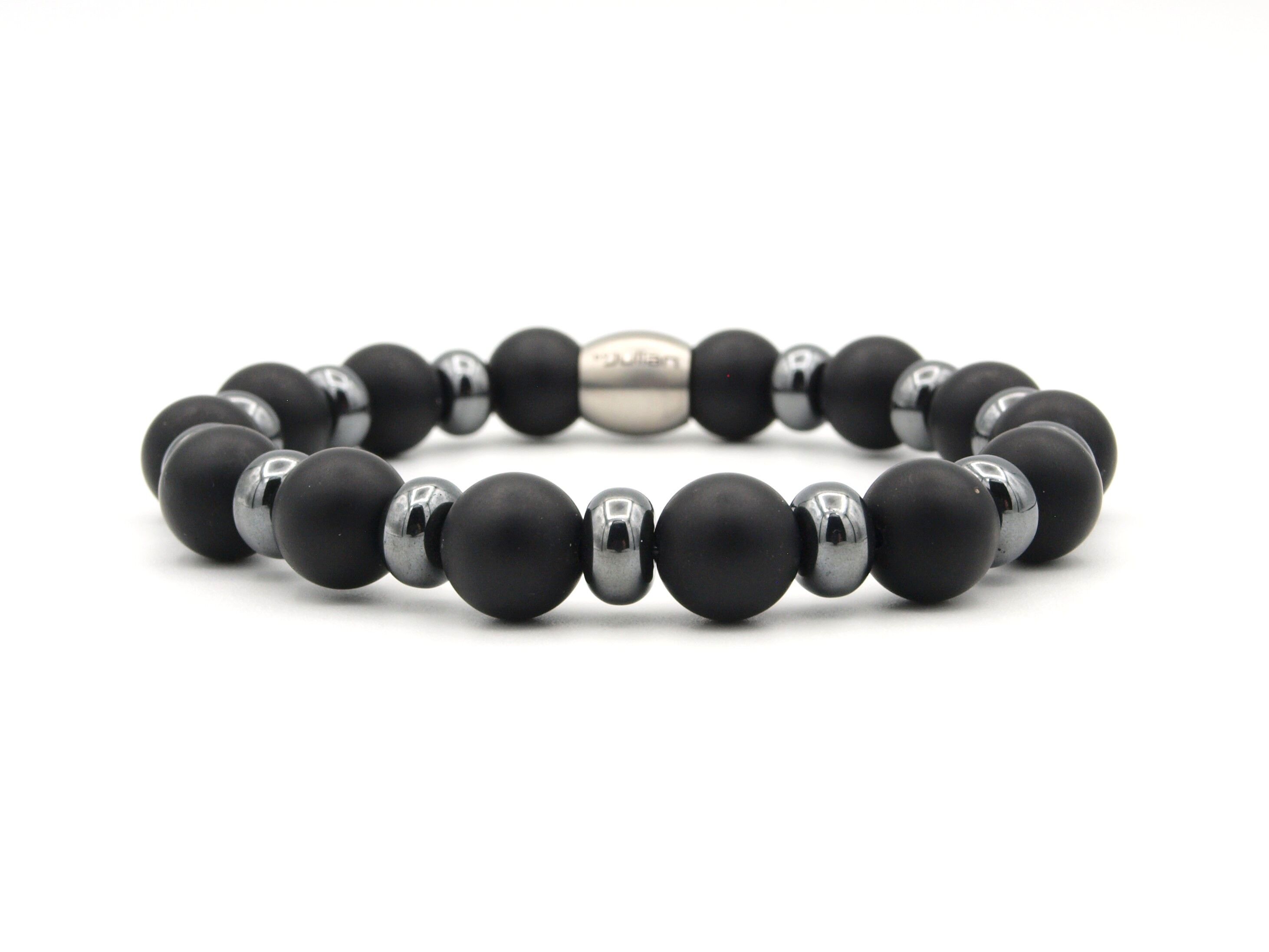 Pulsera Umi hematites, ónix mate (10mm)