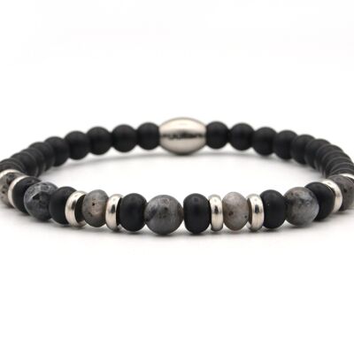 Bracelet Enam jimat gray (6mm)