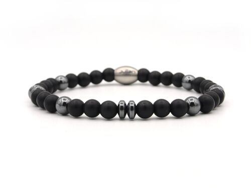 Bracelet Enam musim matte onyx (6mm)