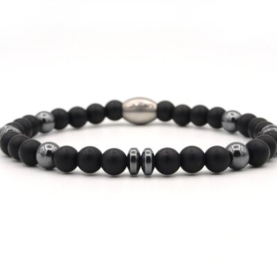 Bracelet Enam musim matte onyx (6mm)