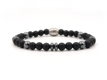 Bracelet Enam musim onyx mat (6mm) 1