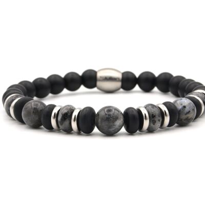 Pulsera Nane jimat gris (8mm)