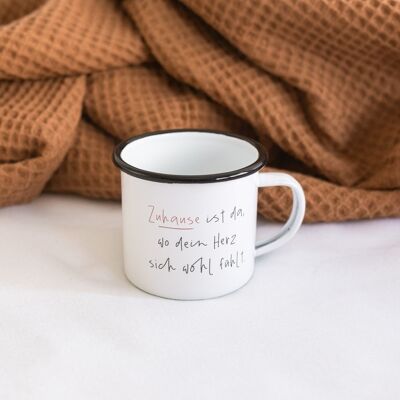 Home is here - enamel mug