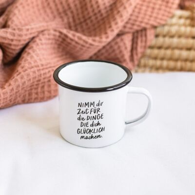 Take your time - enamel mug