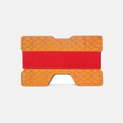 Colored Wood Wallet - Yellow Wood - Red