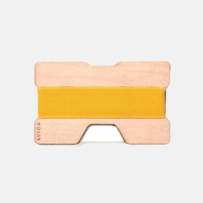 Brieftasche aus Holz - Ahorn - Gelb