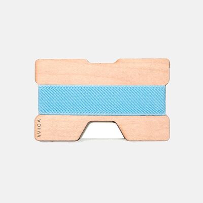 Wooden wallet - Maple - Blue