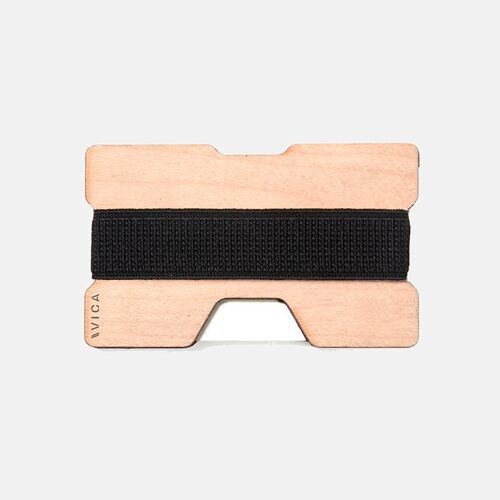 Cartera de madera - Arce - Negra