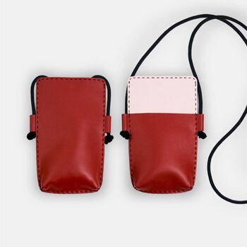 Mobile Bag en Cuir Vegan - Plus - Grenat 1