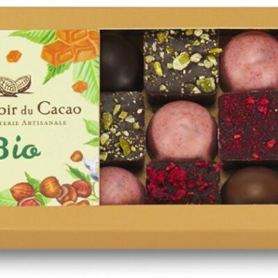 Etui BIO Assortiment chocolats 162g - Produit issu de l'agriculture biologique certifié conforme par Ecocert FR-BIO-01