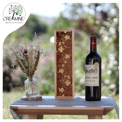 Vine Pattern Wine Crate