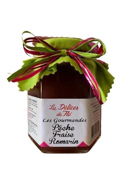 CONFITURE PECHE FRAISE ROMARIN 290G