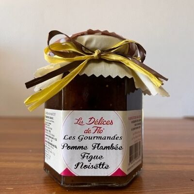 CONFITURE POMME FLAMBEE FIGUE NOISETTE 290G "NOËL 2017"