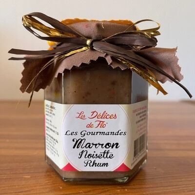 CONFITURE MARRON NOISETTE RHUM 290G   "NOËL 2021"