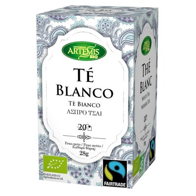 Caja Infusión Té Blanco Fair Trade -ECO- 28g/White -ECO- Tea bags Fair Trade 28g