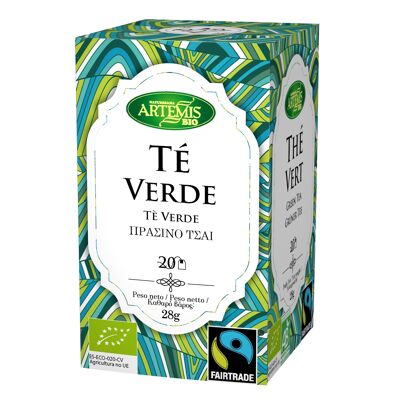 Caja Infusión Té verde Fair Trade -ECO- 28g/Green  -ECO- Tea bags FairTrade 28g
