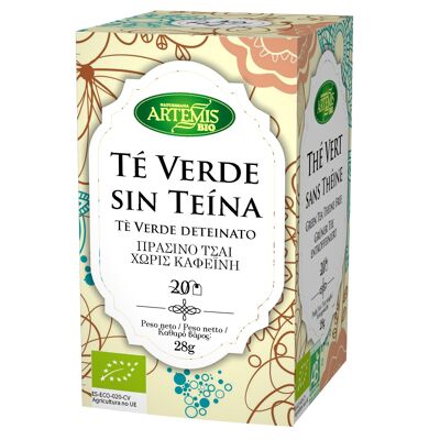 Caja Infusión Té verde Sin Teína -ECO- 28g/Green Tea Theine Free -ECO-  Tea bags 28g