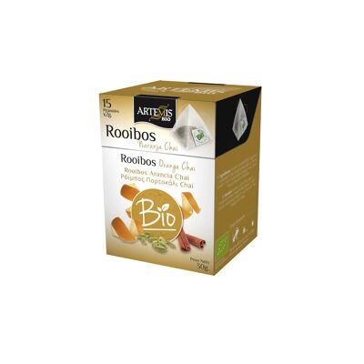 Pirámide infusión Rooibos Naranja Chai -ECO-/Chai orange Rooibos pyramid tea bags -ECO-