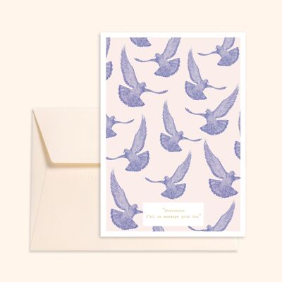 Carte Postale "Pigeon Voyageur"