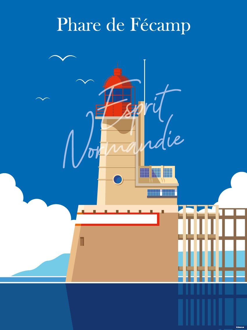 Plakat zum Leuchtturm von Fécamp