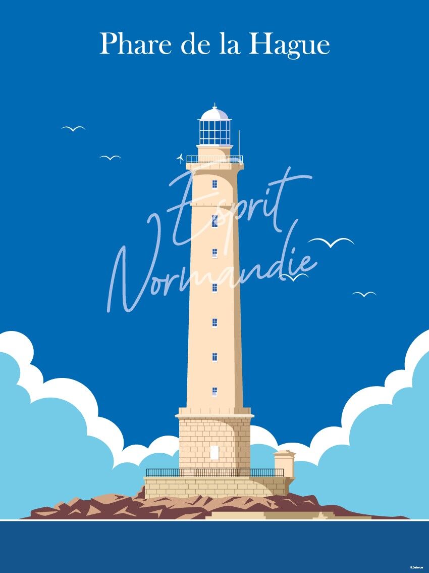 Plakat zum Leuchtturm von La Hague