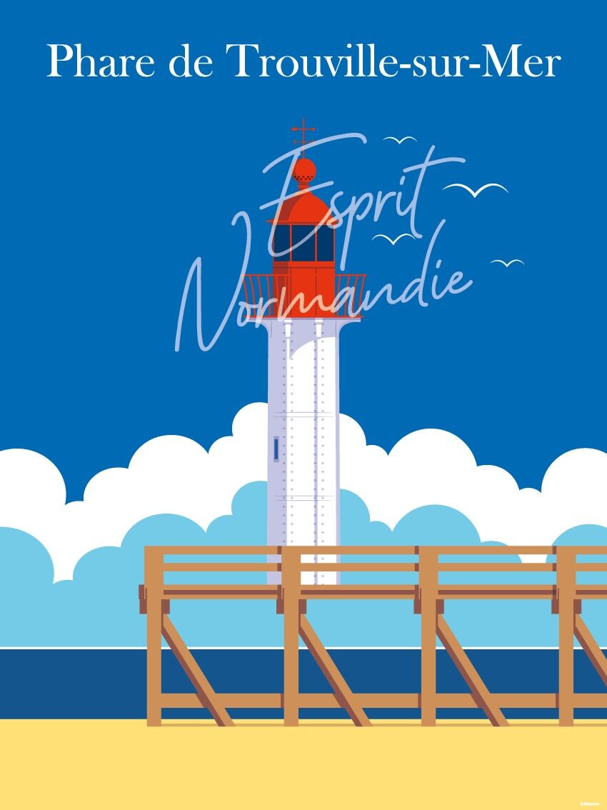 Postkarte Leuchtturm von Trouville sur Mer