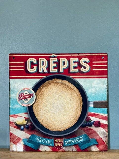 Crêpes de Normandie Metallteller - 19 x 19 cm