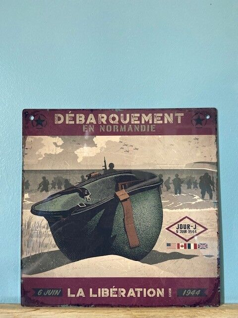 Landung in der Normandie Metallplatte