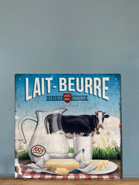 Milch Butter Metallplatte