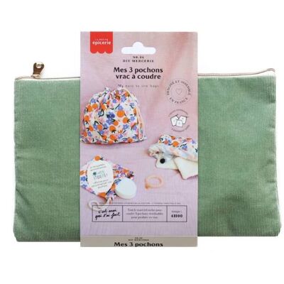 Kit MKMI - Mis 3 bolsitas a granel para coser en tela mandarina