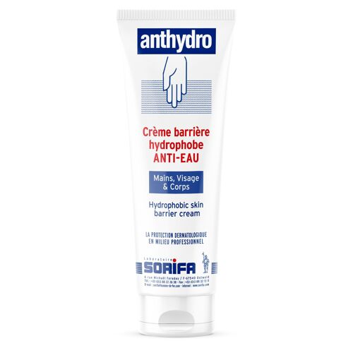 Dermécran -Anthydro crème Anti-Eau - Crème barrière pour utilisation professionnelle  - Tube 125 ml