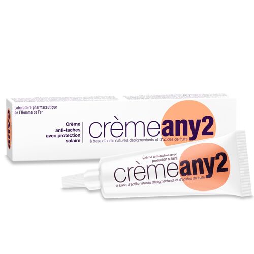 Crème Anti-taches Any  2 - Tube 25 gr  -crème dépigmentante qui atténue les taches pigmentaires