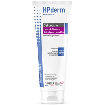HPderm® High Tolerance Shower Gel - High tolerance formula for sensitive skin and weakened hair - Tube 200 ml