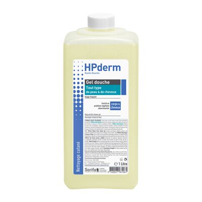 HPderm® GEL DOUCHE KEELIS - Gel douche Ph neutre 2 en 1 tout type de peau et de cheveux - Flacon 1L