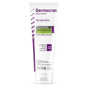 Dermécran - Protection Anti-solvants -crème barrière de protection pour utilisation professionnelle - Tube 125 ml