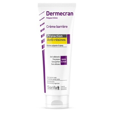 Dermscreen - Protección anti-resinas - Crema barrera protectora para uso profesional - Tubo 125 ml
