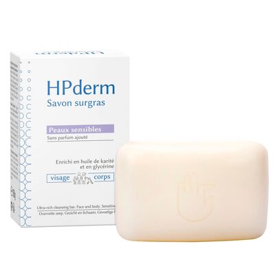 HPderm Jabón surgras rostro y cuerpo - Higiene diaria de pieles sensibles - Barra 150 gr