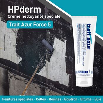 HPderm® Crème aux Végétogrins FORCE 5- crème nettoyante avec solvants et avec charges végétales non abrasives  - salissures extrêmes– utilisation professionnelle – Tube 125 ml 2