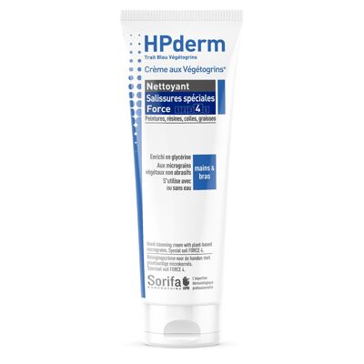 HPderm® Crème aux Végétogrins FORCE 4 - cleansing cream Based on biodegradable solvents of renewable origin - stubborn or special dirt - professional use - Tube 125 ml